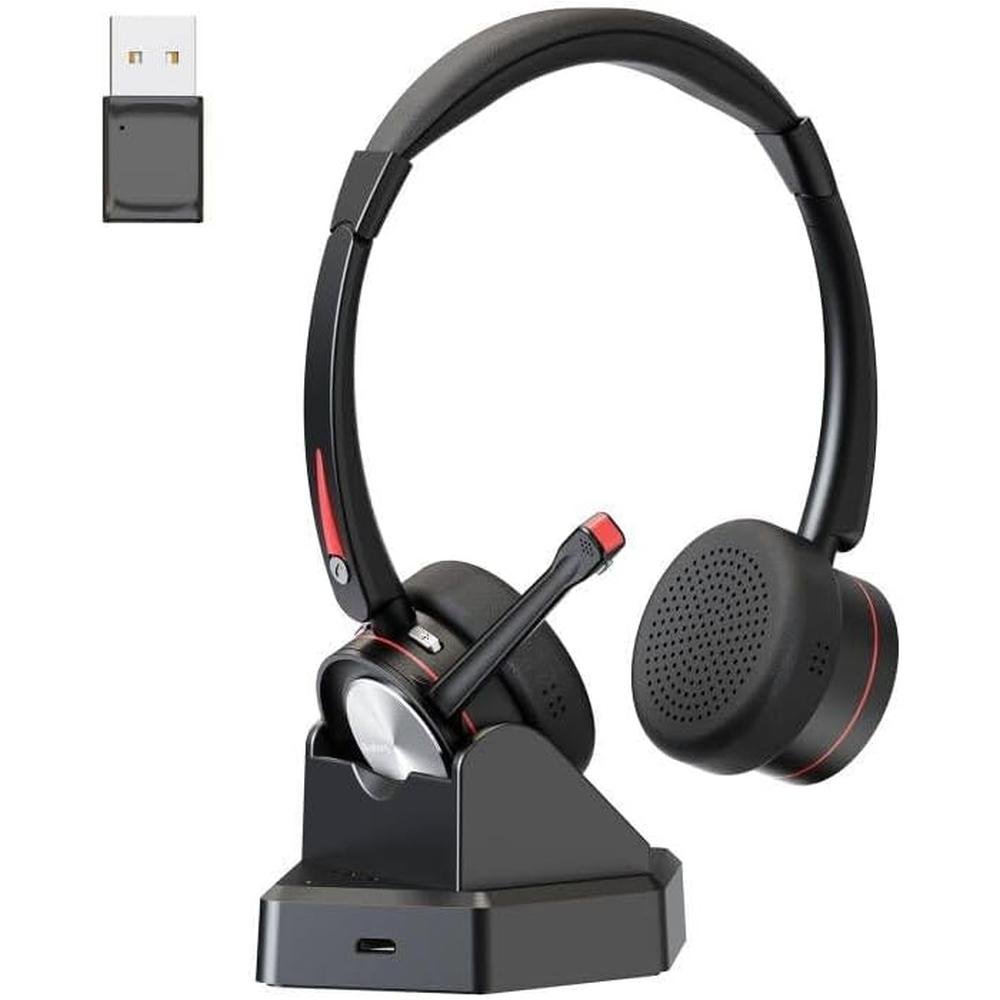 Bluetooth Headset with Microphone & Mute Button – Side View