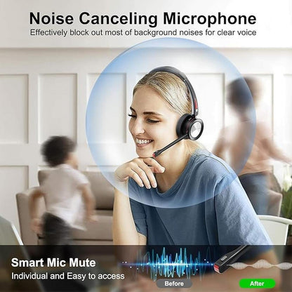 Bluetooth Headset with Microphone & Mute Button – Close-up Detail
