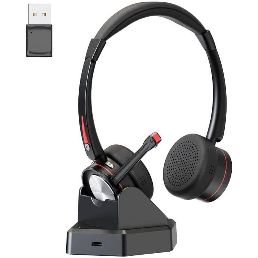 Bluetooth Headset with Microphone & Mute Button – In Use