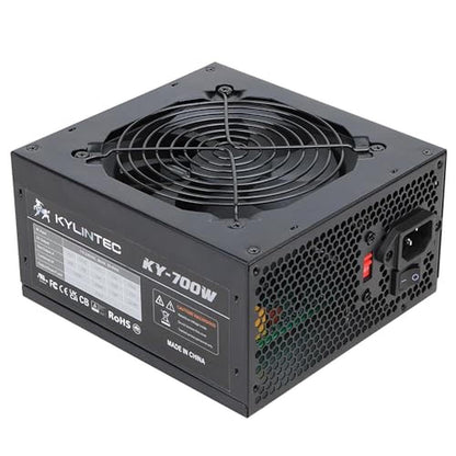 700w Power Supply: KY-700 Black Non-Modular ATX PSU – Front View