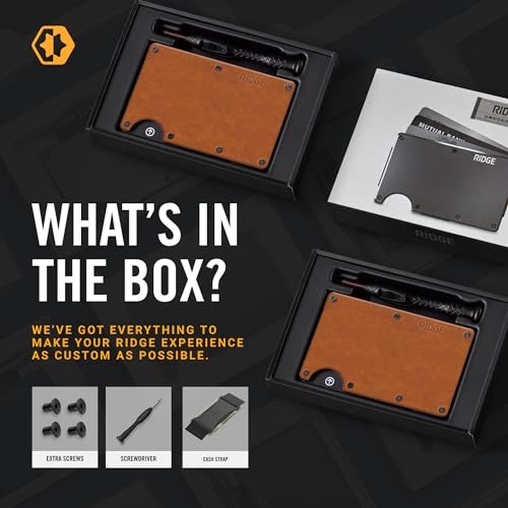 Ridge Wallet for Men: Slim Minimalist Compact Wallet with – In Use