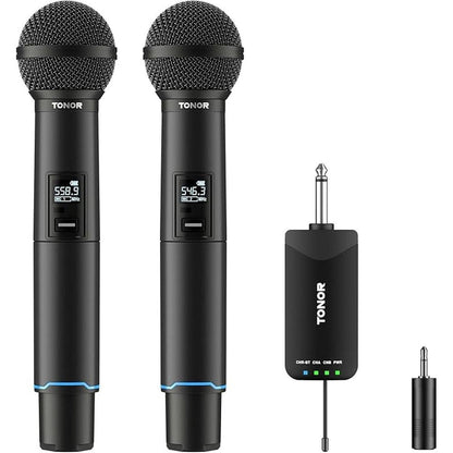 Mic Tonor: TONOR TW720 Rechargeable Wireless Microphones – Front View