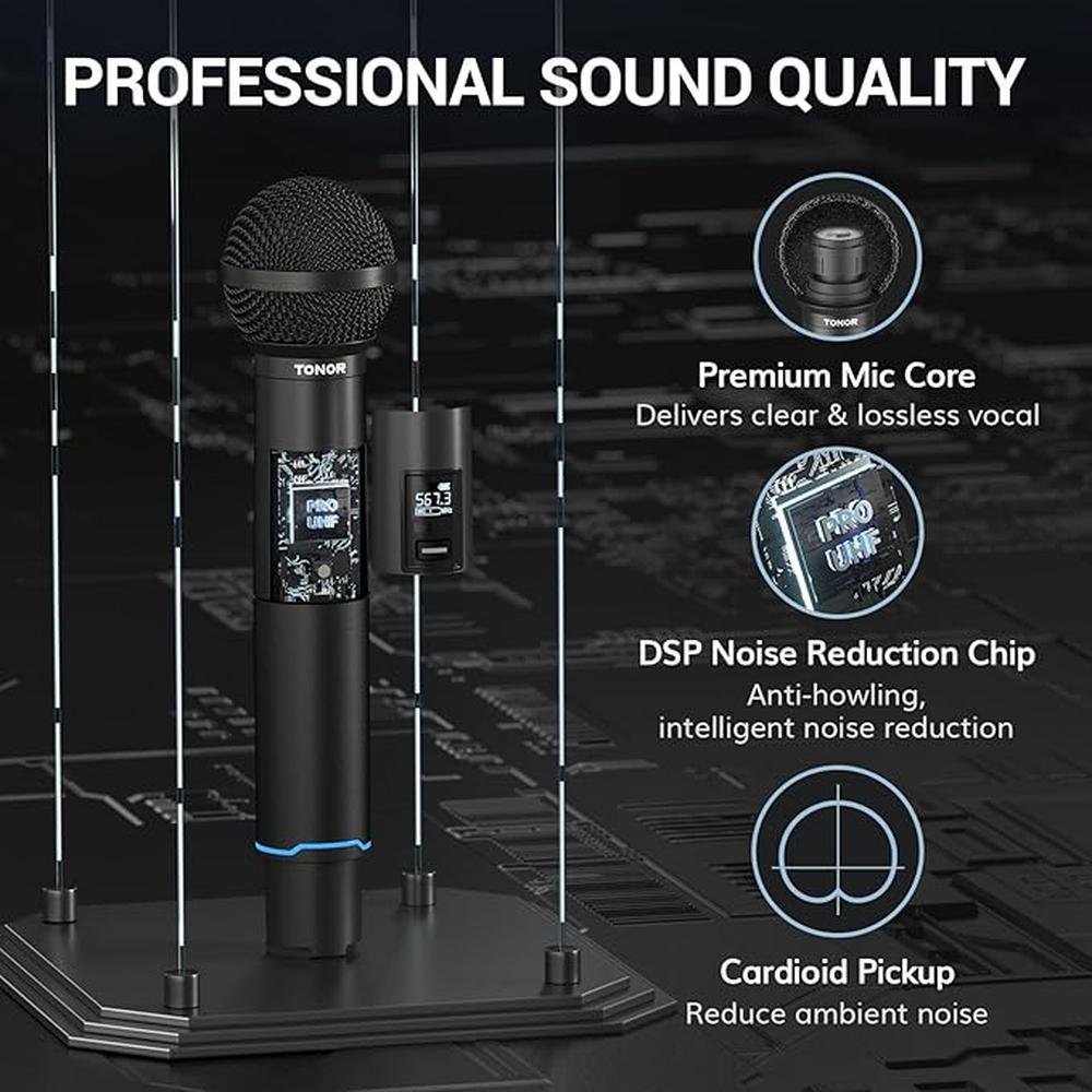Mic Tonor: TONOR TW720 Rechargeable Wireless Microphones – In Use