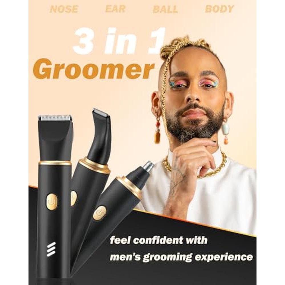 Hair Trimmer for Men: RAXMETRY Manscape 3-in-1 Electric – Close-up Detail