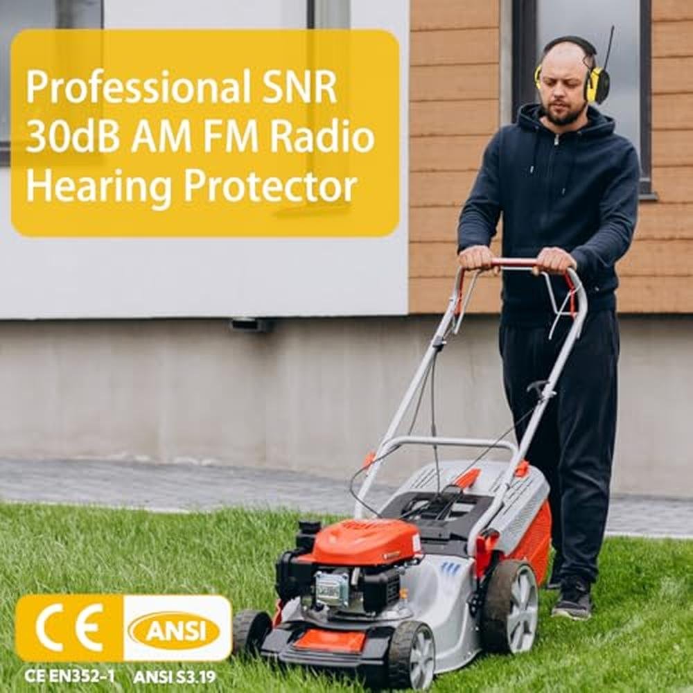 Ear Protection: AM/FM Radio Headphones with Digital Display – Close-up Detail