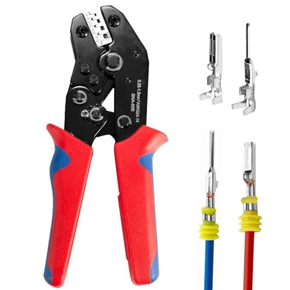 Tool Wire Crimper: Amliber Ratchet Wire Crimper Tool – Front View