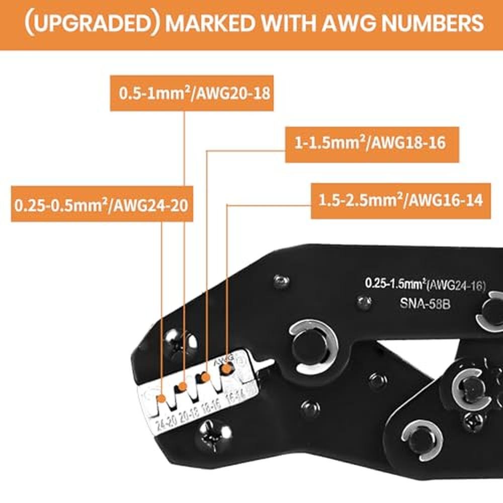 Tool Wire Crimper: Amliber Ratchet Wire Crimper Tool – Close-up Detail