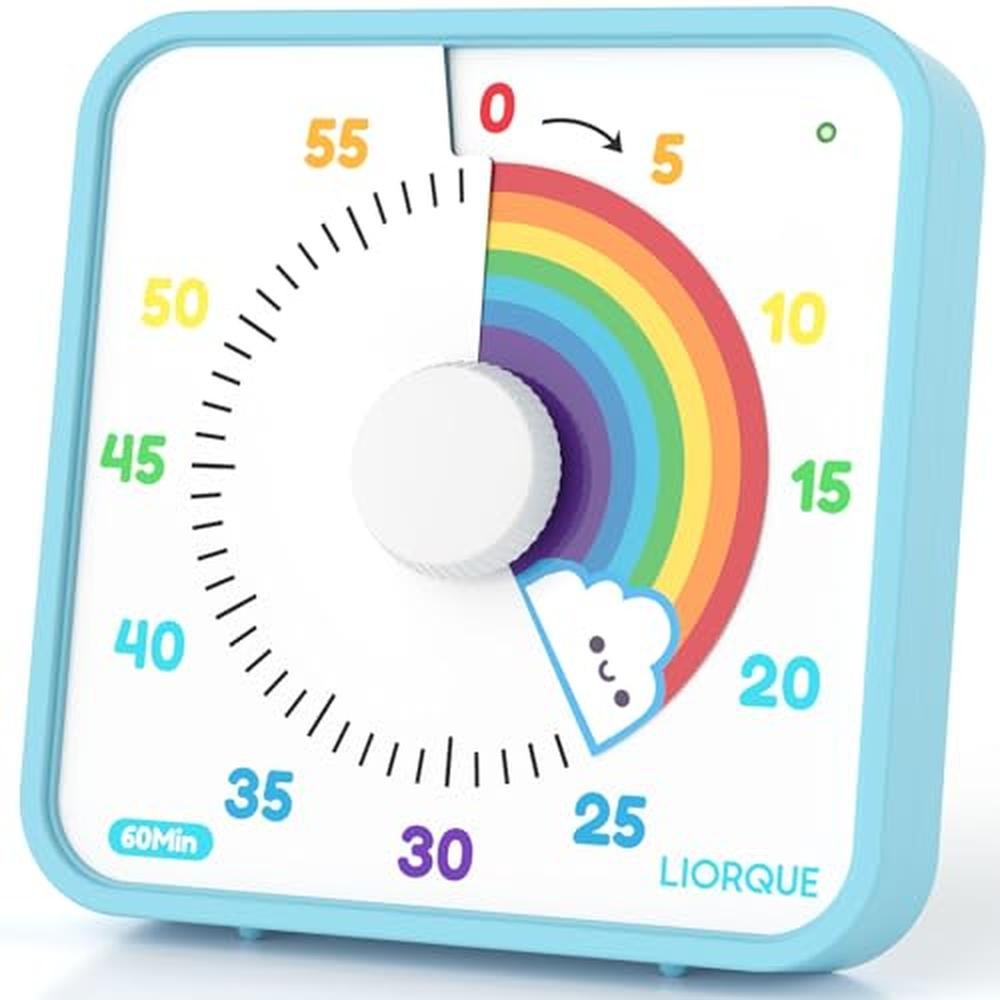 Time Management Mastery: LIORQUE 60 Minute Visual Timer for – Front View