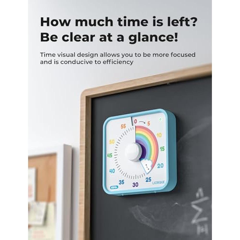 Time Management Mastery: LIORQUE 60 Minute Visual Timer for – Close-up Detail