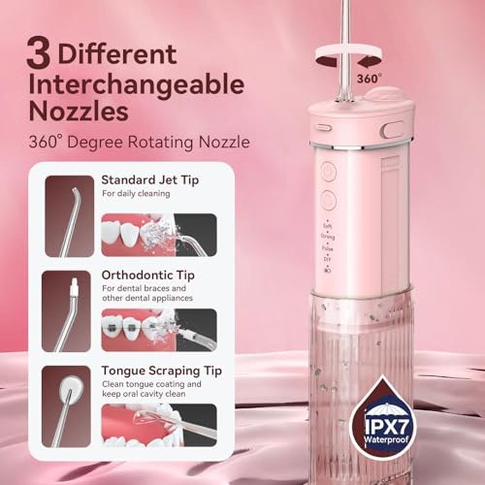 Water Dental Flosser: Portable Mini Oral Irrigator for – In Use