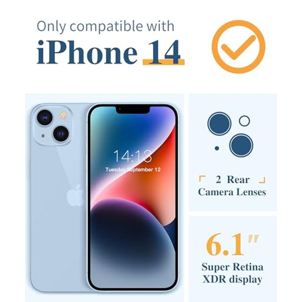 Premium Grade Protector Gviewin for iPhone 14 with Advanced – Side View
