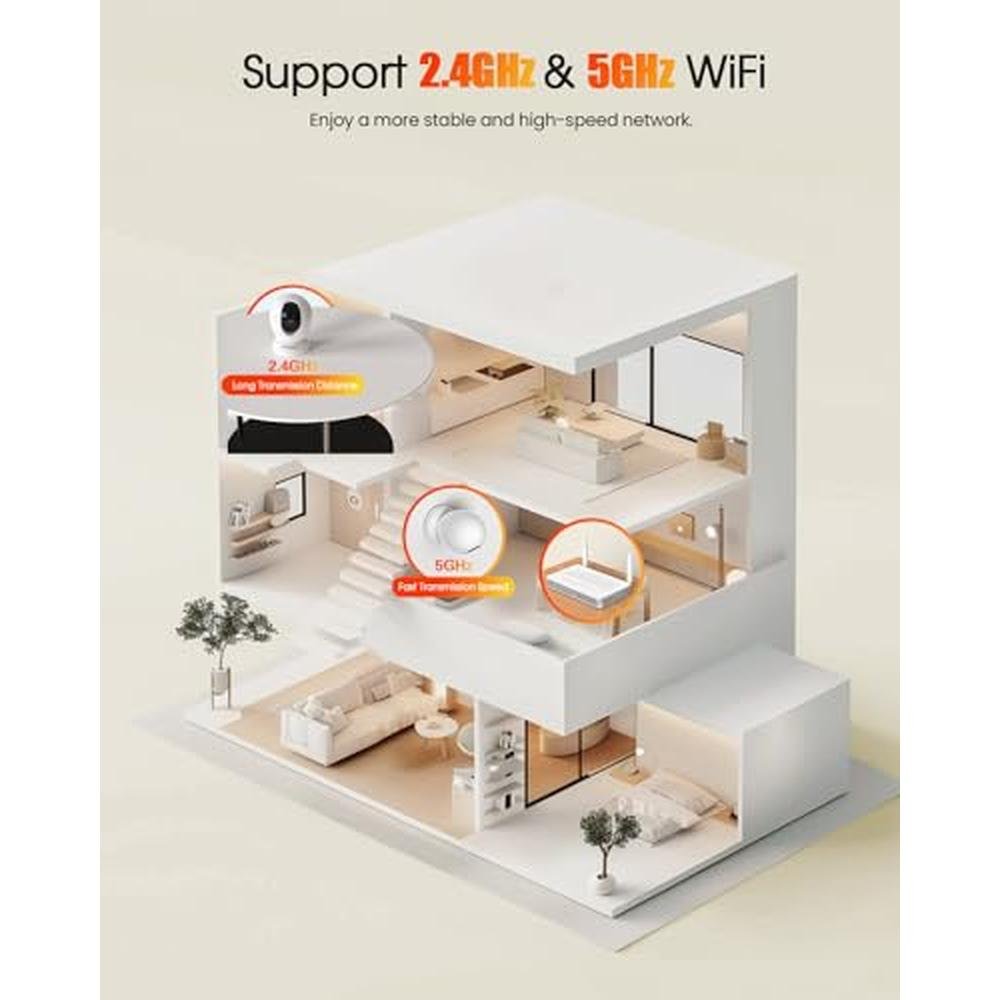 usogood 2.5K Indoor Camera for Home Security – Side View