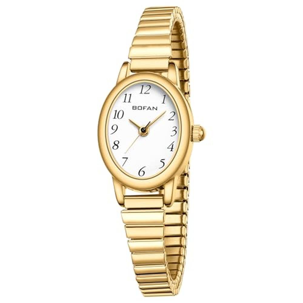 Women's Premium Small Gold Watches – Front View