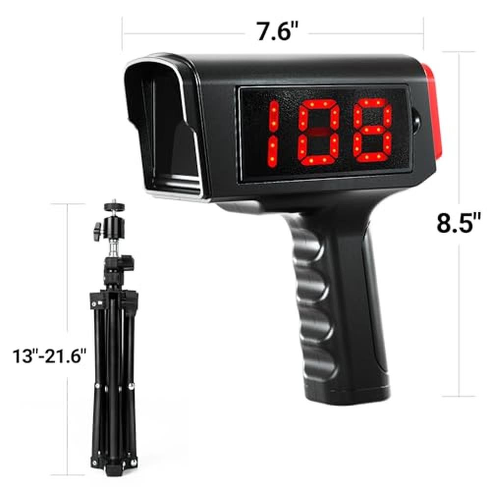 Baseball Speed Radar Gun: PLAYAPUT Tripod LED LCD Large – Side View