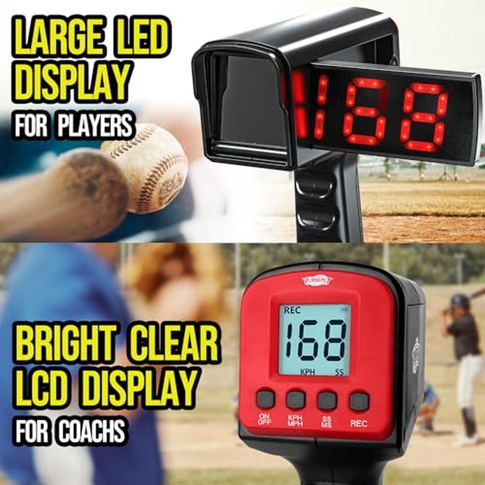 Baseball Speed Radar Gun: PLAYAPUT Tripod LED LCD Large – In Use