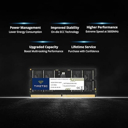 Timetec 16GB DDR5 5600MHz: Premium High-Performance Laptop – Side View