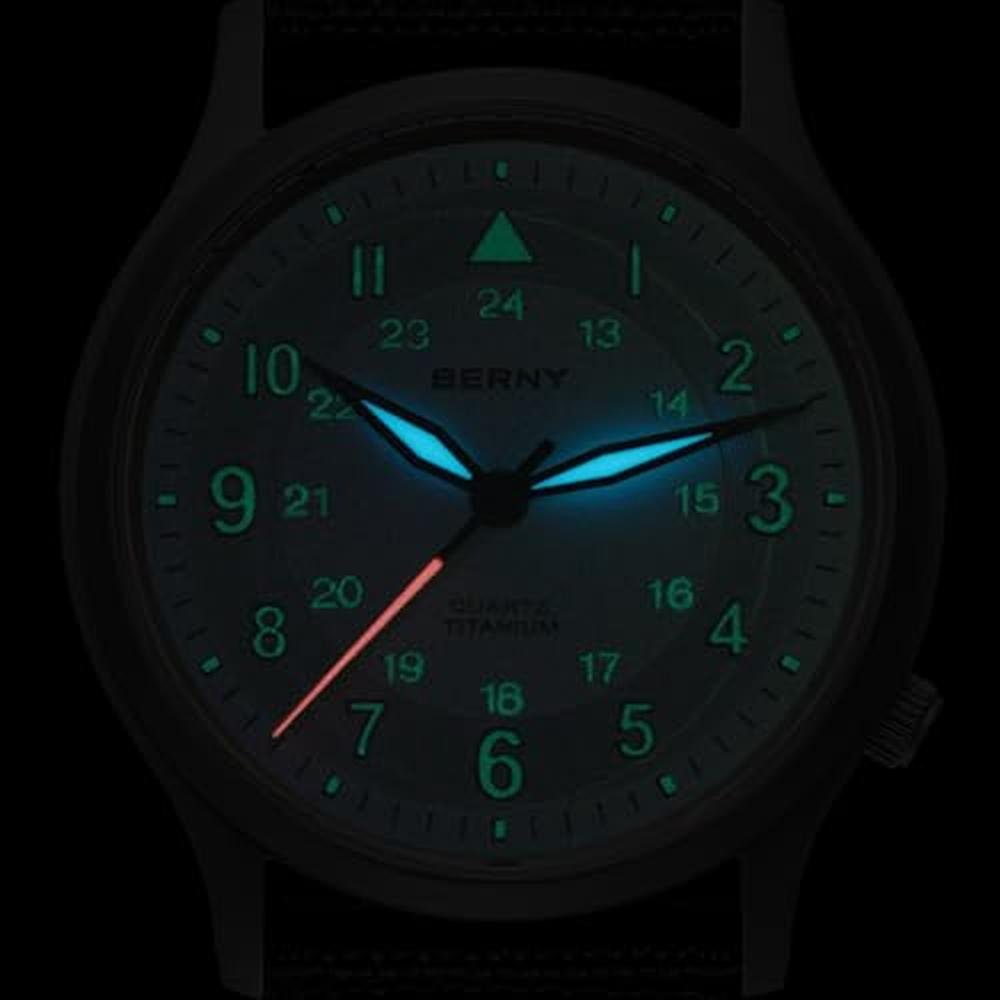 Men Watch: BERNY Titanium Field Wrist Watch 5ATM Waterproof – Packaging