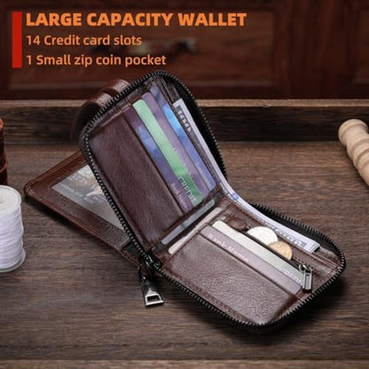 Men Wallet: BULLCAPTAIN Genuine Leather Men's Wallet with – In Use
