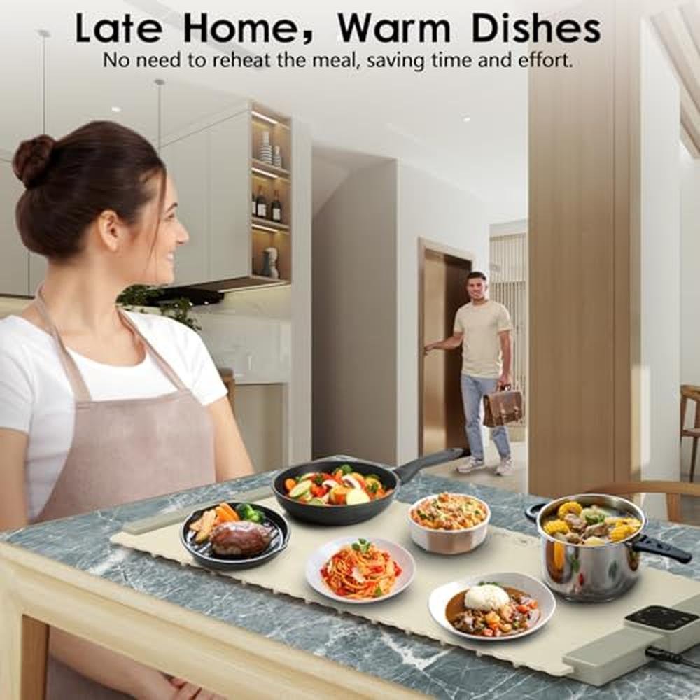 Food Heating: Portable Food Warmer Silicone Heating Mat – Side View