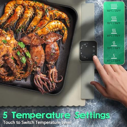 Food Heating: Portable Food Warmer Silicone Heating Mat – Close-up Detail