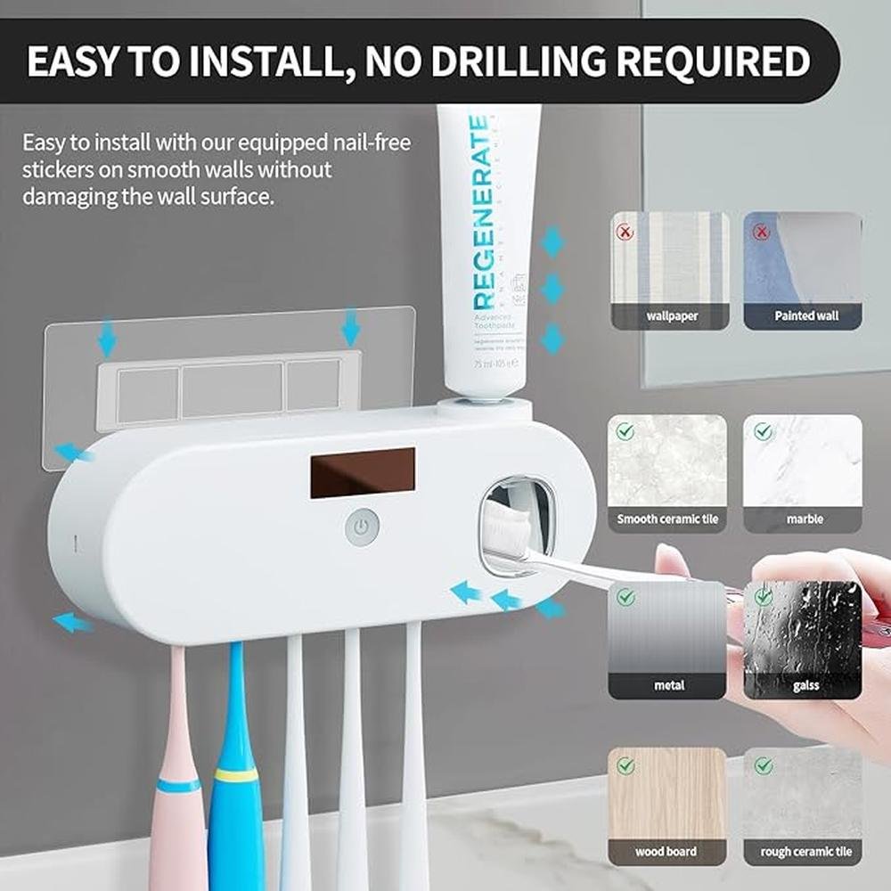 Toothbrush Holder: Ovas Hoo Wall Mount Toothbrush Holder – In Use