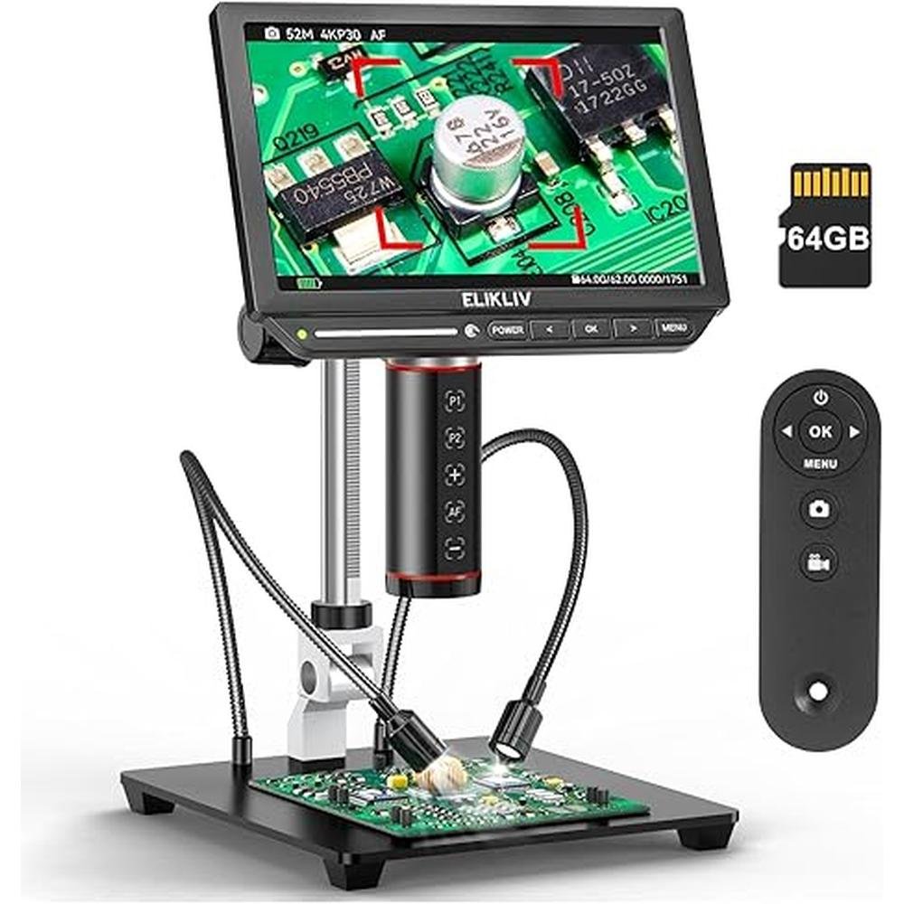 Microscope Elikliv: Elikliv 4K Digital Autofocus EM4K-AF – Front View