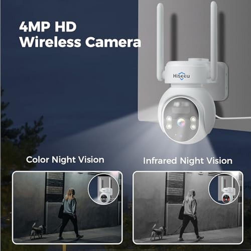 Camera Hiseeu: Hiseeu Solar Camera Outdoor 4MP Wireless – In Use