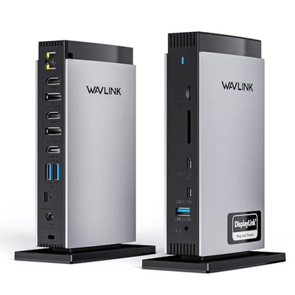 WAVLINK Docking Station: WAVLINK USB C 15-in-1 Laptop Dock – Front View