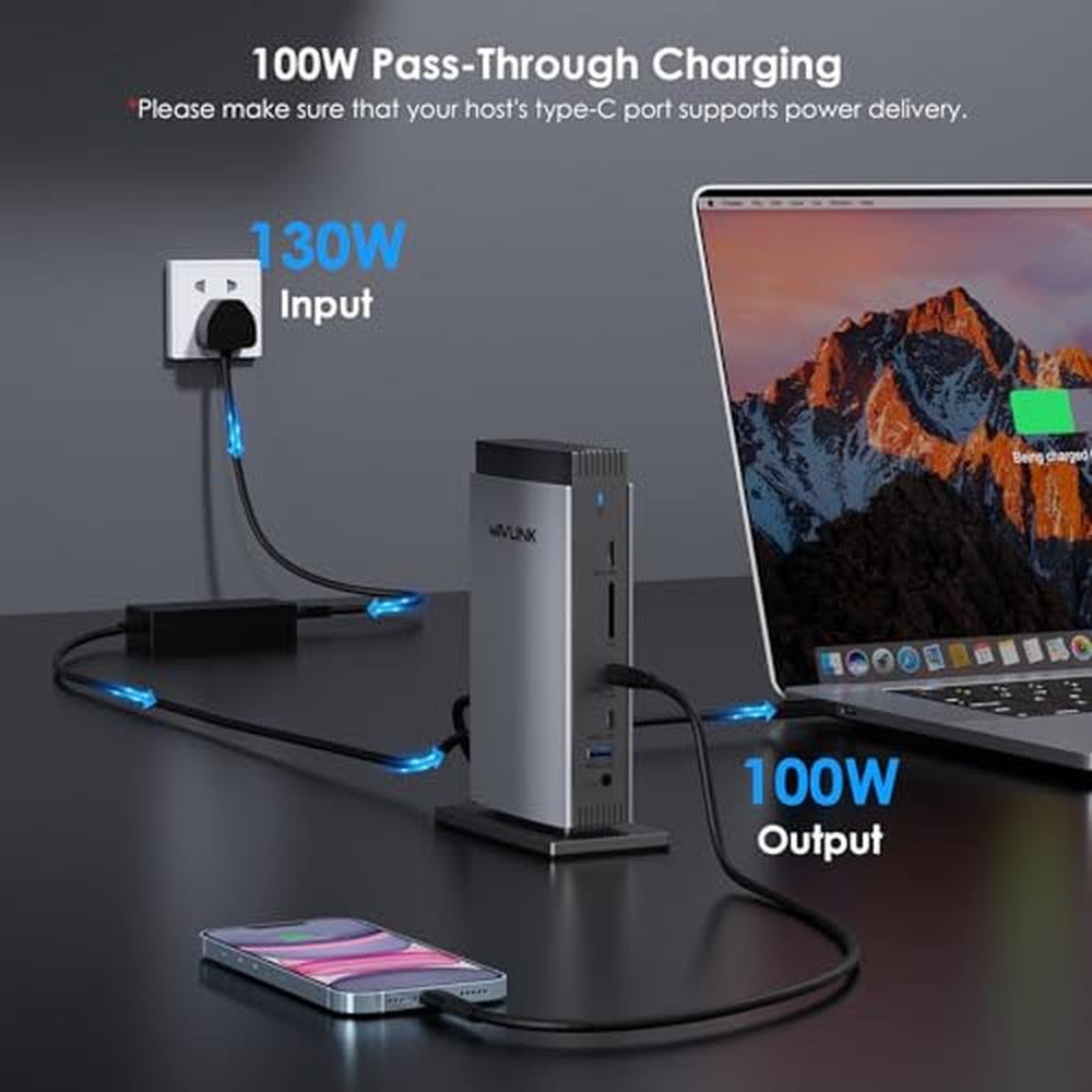 WAVLINK Docking Station: WAVLINK USB C 15-in-1 Laptop Dock – Packaging