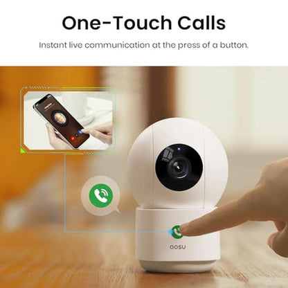 Security Camera: AOSU 4MP Indoor 2.5K Baby Monitor Pet – Close-up Detail