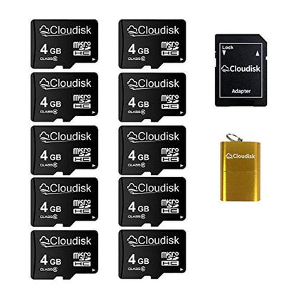 4GB Cloudisk: Cloudisk Pack of 10 Micro SD Card C6 Micro – Front View
