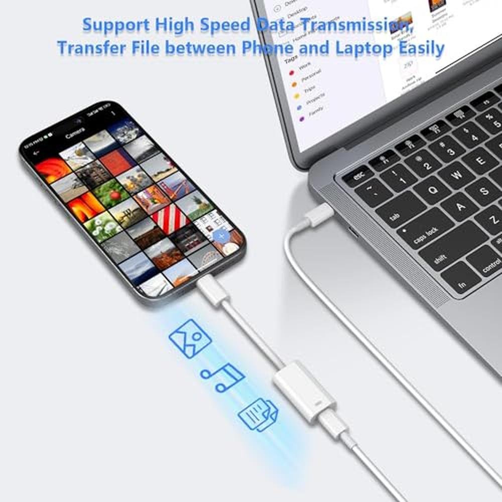 Lightning Audio: USB C to Lightning Audio and Charge – In Use