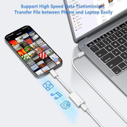 Lightning Audio: USB C to Lightning Audio and Charge – In Use