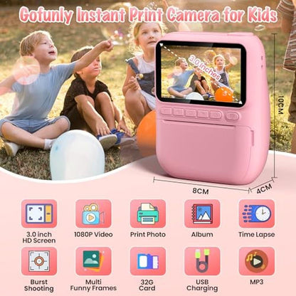Best Kids Camera with Instant Print: 32MP 3.0" HD Digital – Close-up Detail