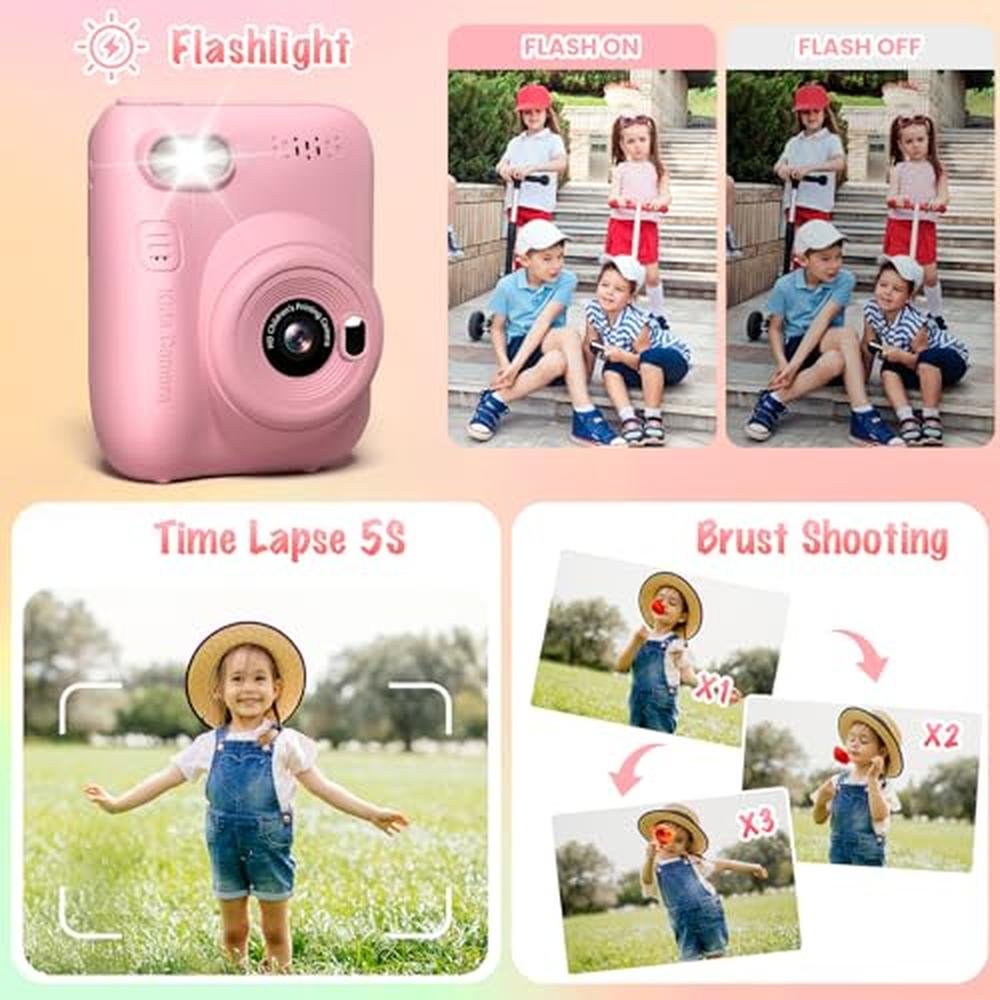 Best Kids Camera with Instant Print: 32MP 3.0" HD Digital – In Use