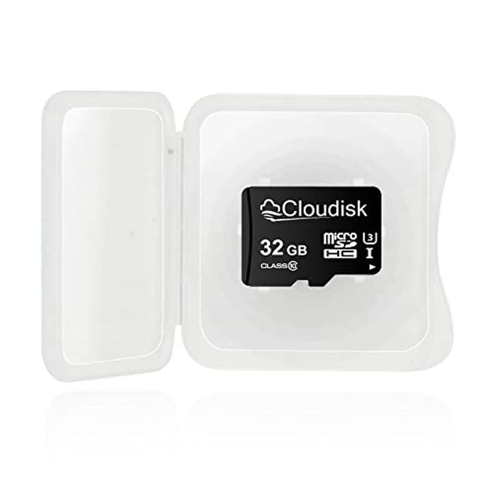 Cloudisk 32GB: Pack of 2 Micro SD Card with SD Adapter and – Side View