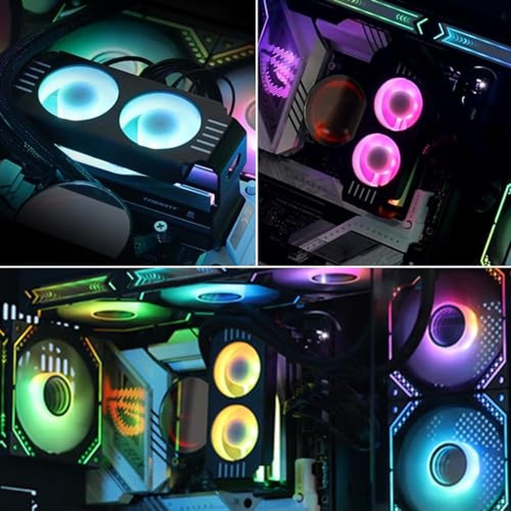 Memory RAM Cooling Fans: 3500RPM with 5V 3Pin ARGB Light – Close-up Detail
