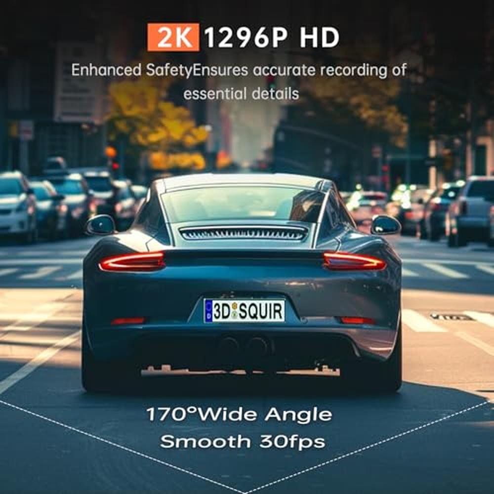 Dash Camera: V300 1296P Front Dashcam WiFi – Close-up Detail