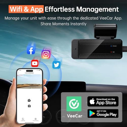 Dash Camera: V300 1296P Front Dashcam WiFi – In Use