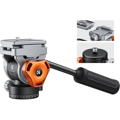 Fluid Head: K-F Concept FH-03 Silky Smooth Stable Tripod – Front View