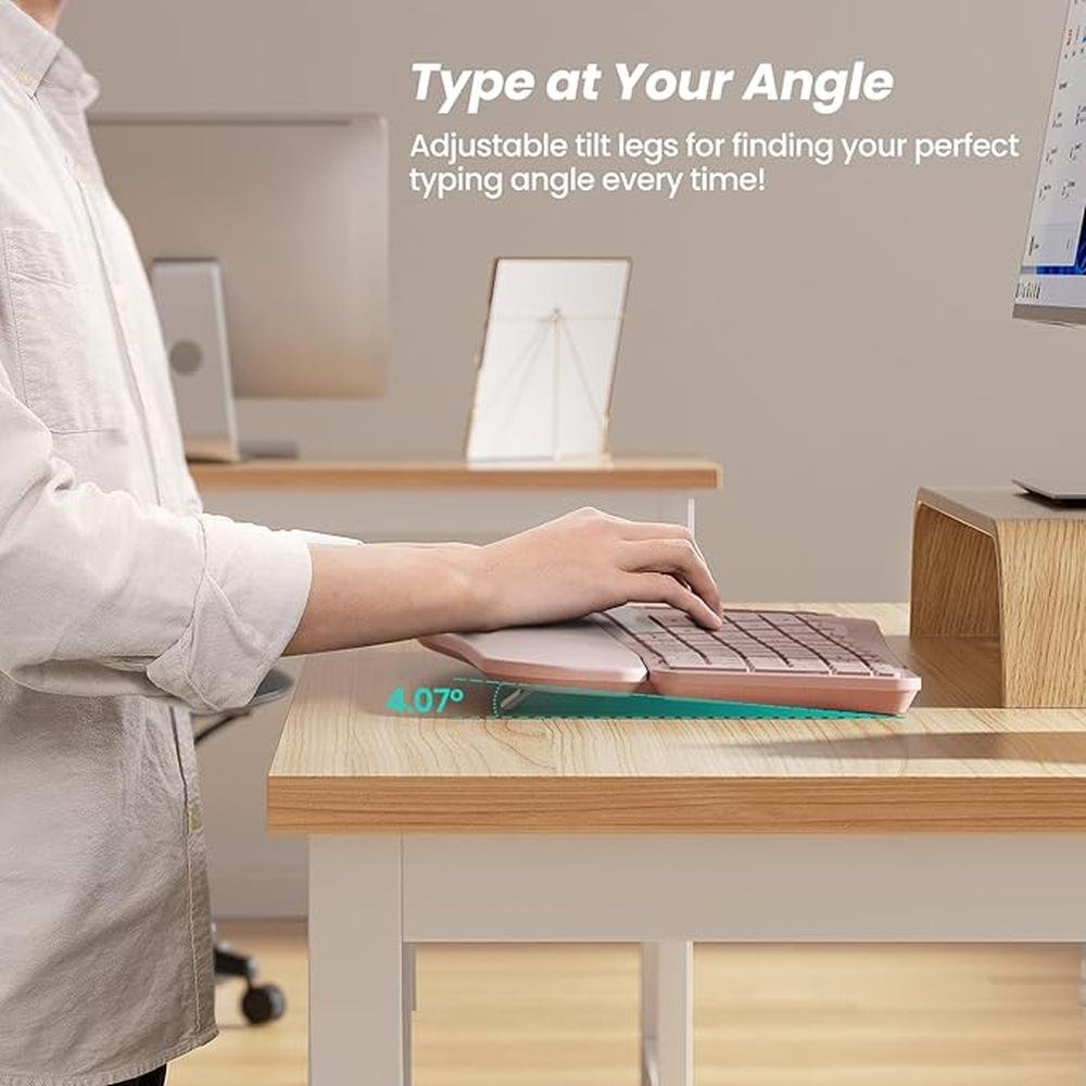 Keyboard Nulea: Nulea RT05B Wireless Ergonomic Keyboard – In Use