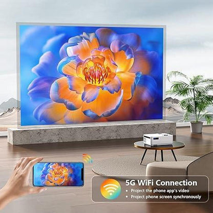 Projector Roconia: Roconia 5G WiFi Bluetooth Native 1080p – Close-up Detail