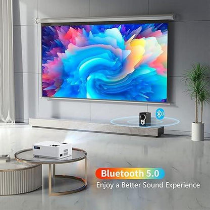 Projector Roconia: Roconia 5G WiFi Bluetooth Native 1080p – Side View
