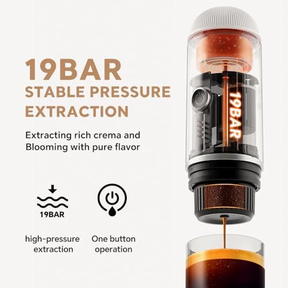 Coffee Espresso: BENFUCHEN Portable Electric Espresso – Side View