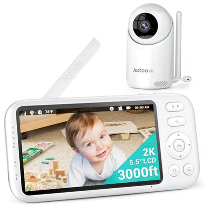 Baby Monitor: Jartoo 2K Video Baby Monitor with Camera and – Front View
