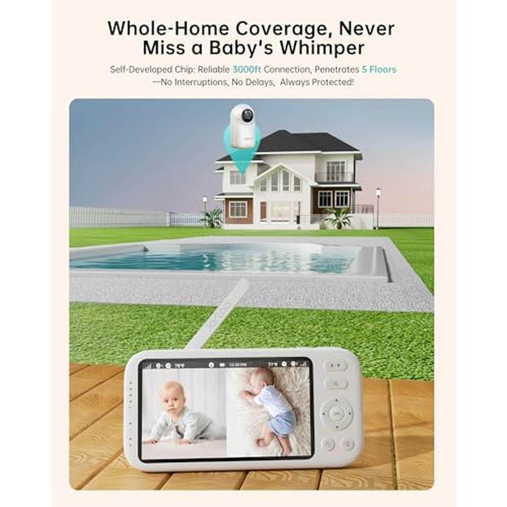 Baby Monitor: Jartoo 2K Video Baby Monitor with Camera and – Close-up Detail