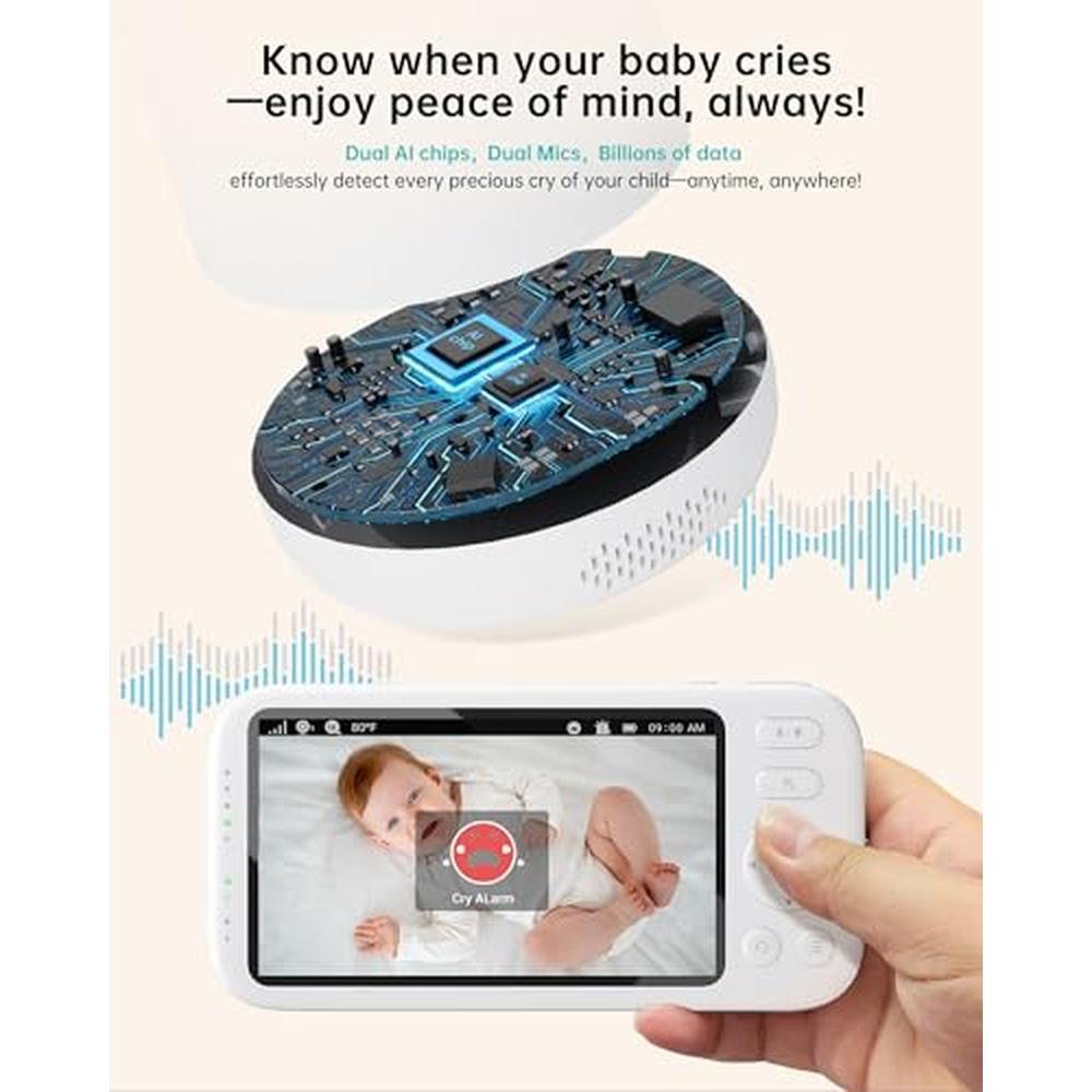 Baby Monitor: Jartoo 2K Video Baby Monitor with Camera and – In Use