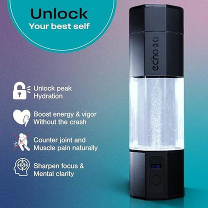 Hydrogen Water: Echo Go+ Hydrogen Infusion Technology – Side View