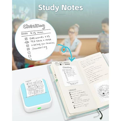 Printer Sticker: Printpods Mini Portable Thermal Printer – In Use