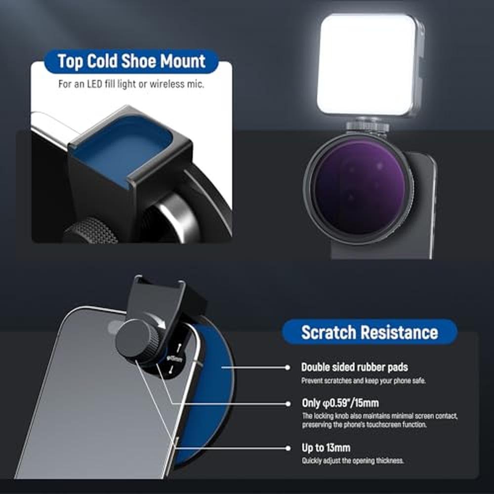 Clip Variable: Neewer 67mm Clip On Variable ND2-32 Phone – Packaging